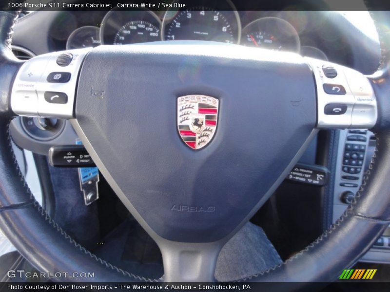 Carrara White / Sea Blue 2006 Porsche 911 Carrera Cabriolet