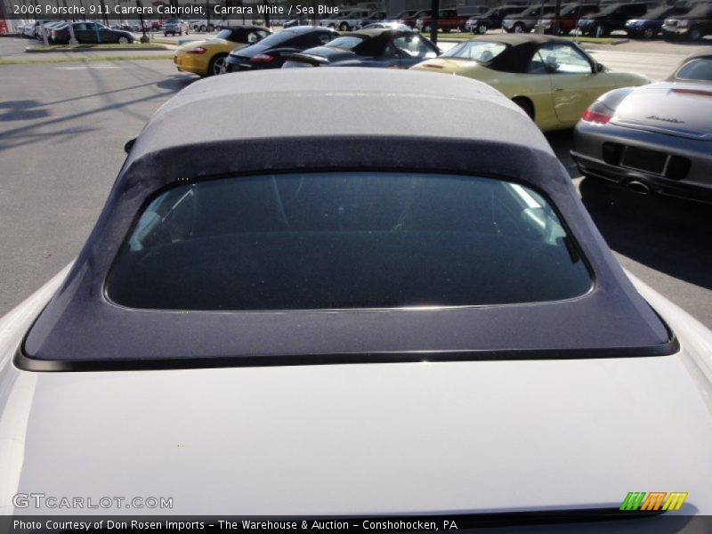 Carrara White / Sea Blue 2006 Porsche 911 Carrera Cabriolet