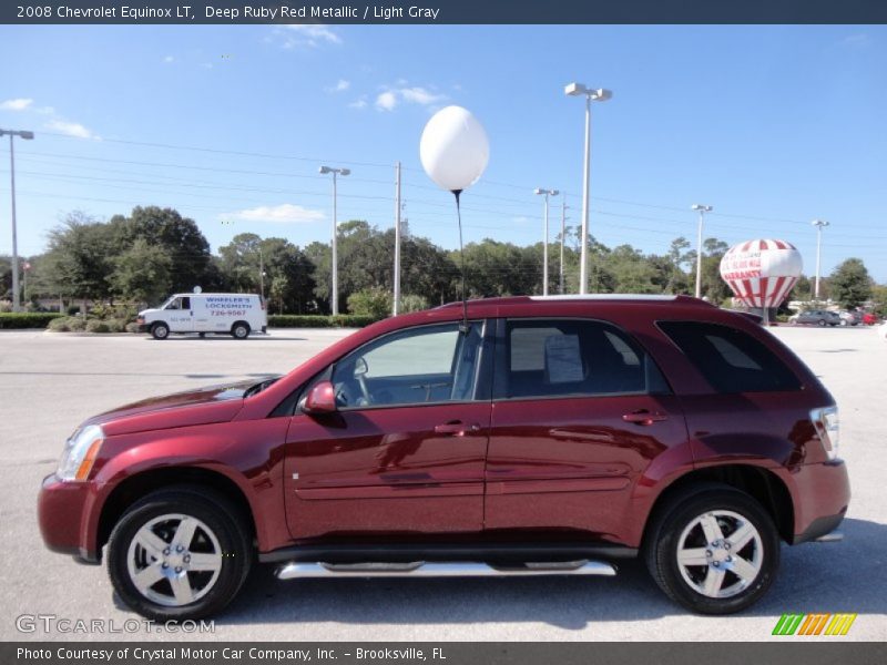 Deep Ruby Red Metallic / Light Gray 2008 Chevrolet Equinox LT