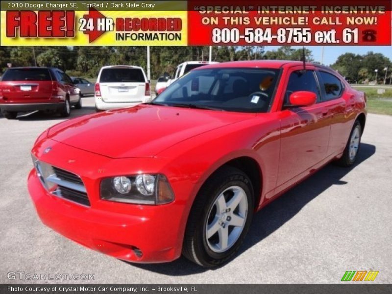 TorRed / Dark Slate Gray 2010 Dodge Charger SE