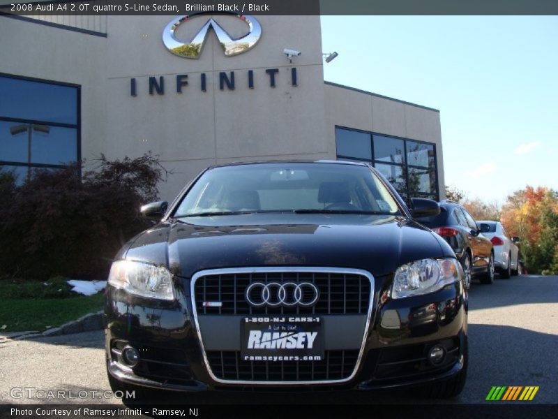 Brilliant Black / Black 2008 Audi A4 2.0T quattro S-Line Sedan