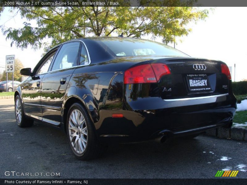 Brilliant Black / Black 2008 Audi A4 2.0T quattro S-Line Sedan