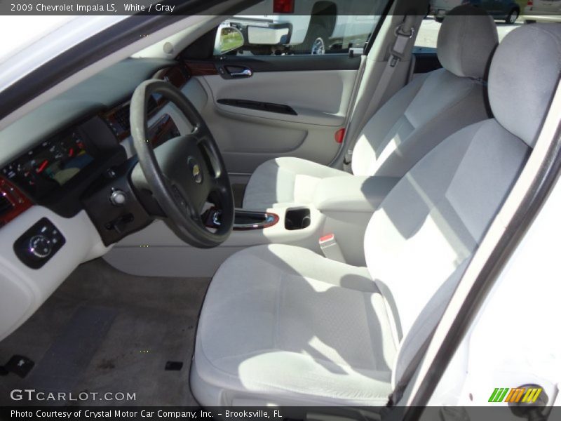 White / Gray 2009 Chevrolet Impala LS