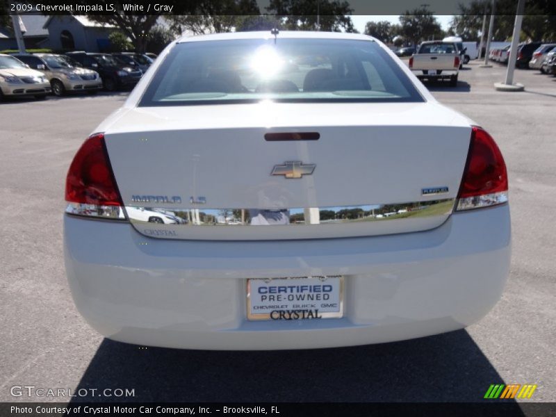 White / Gray 2009 Chevrolet Impala LS