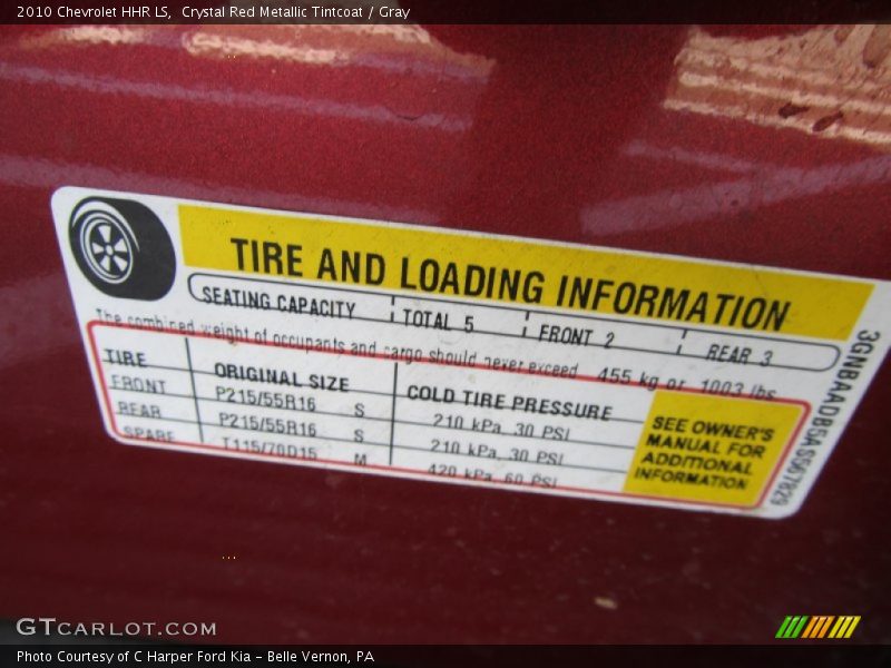Crystal Red Metallic Tintcoat / Gray 2010 Chevrolet HHR LS