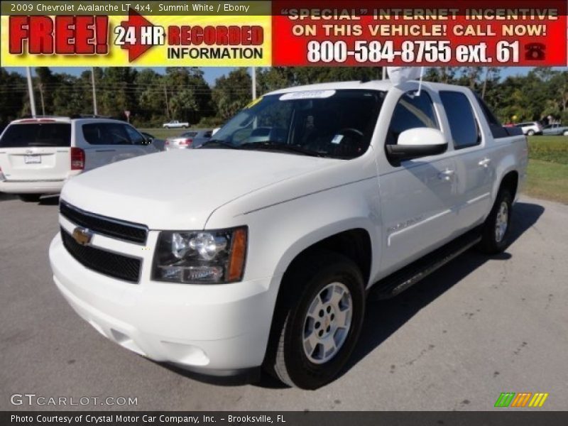 Summit White / Ebony 2009 Chevrolet Avalanche LT 4x4