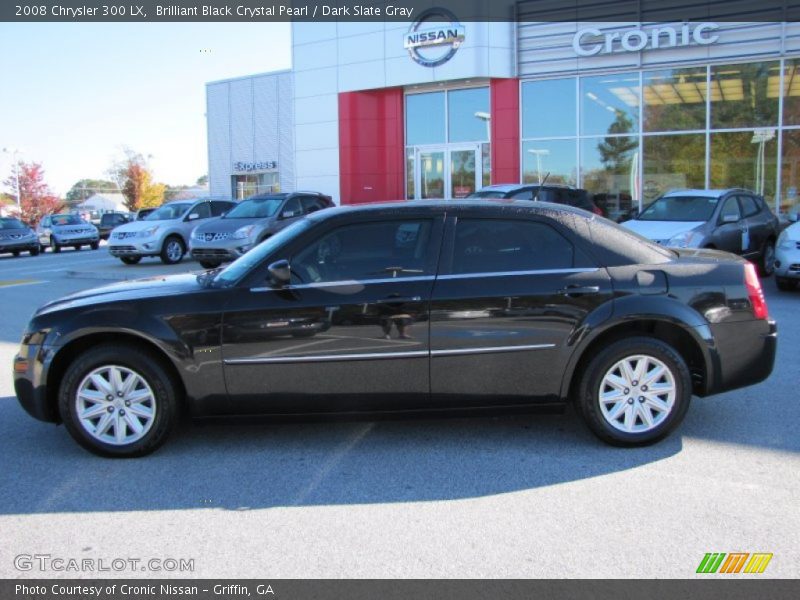 Brilliant Black Crystal Pearl / Dark Slate Gray 2008 Chrysler 300 LX