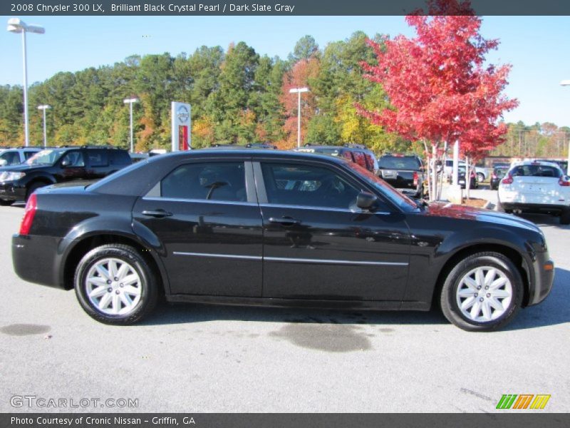 Brilliant Black Crystal Pearl / Dark Slate Gray 2008 Chrysler 300 LX