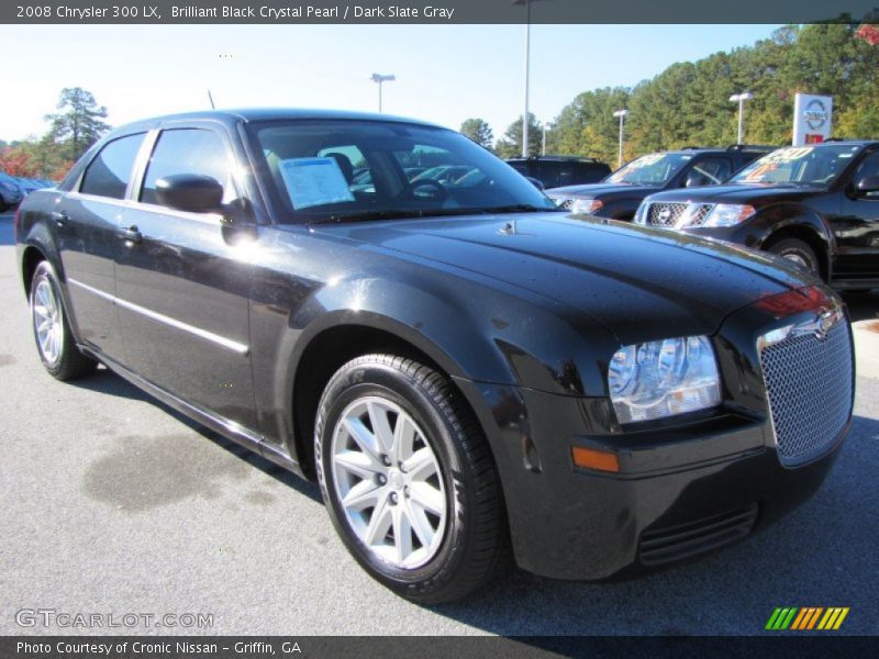 Brilliant Black Crystal Pearl / Dark Slate Gray 2008 Chrysler 300 LX