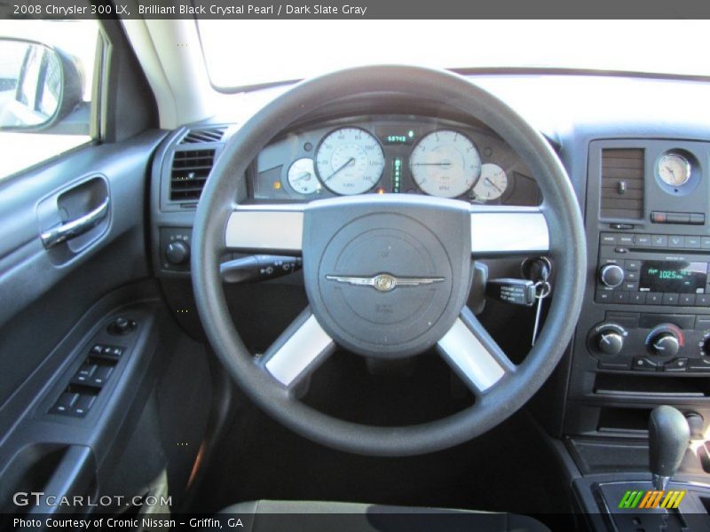 Brilliant Black Crystal Pearl / Dark Slate Gray 2008 Chrysler 300 LX