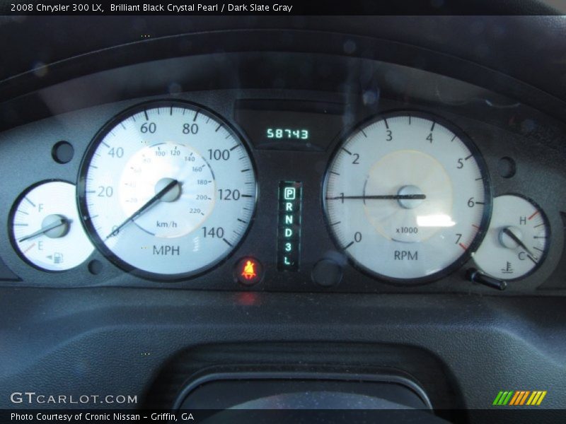 Brilliant Black Crystal Pearl / Dark Slate Gray 2008 Chrysler 300 LX