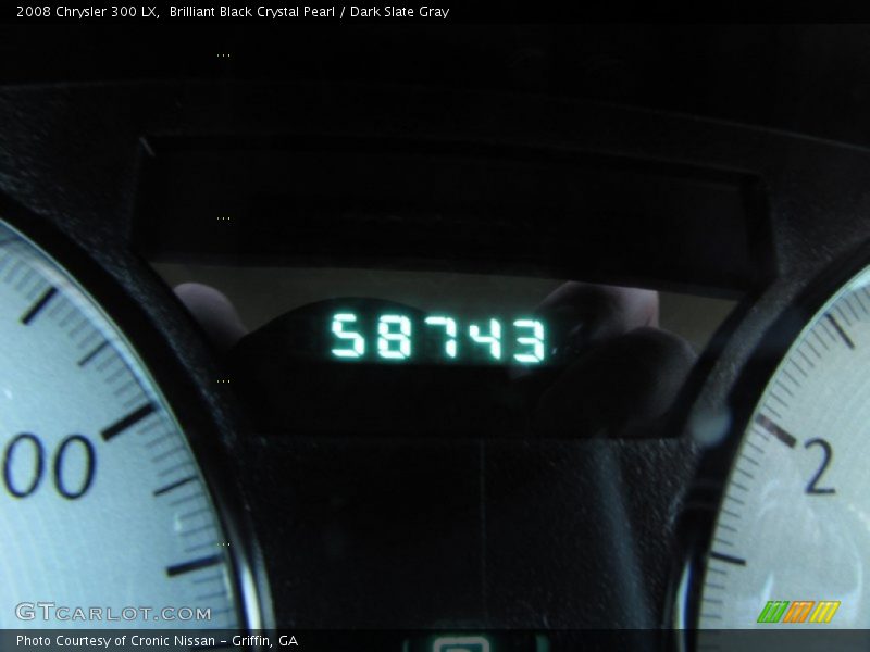 Brilliant Black Crystal Pearl / Dark Slate Gray 2008 Chrysler 300 LX