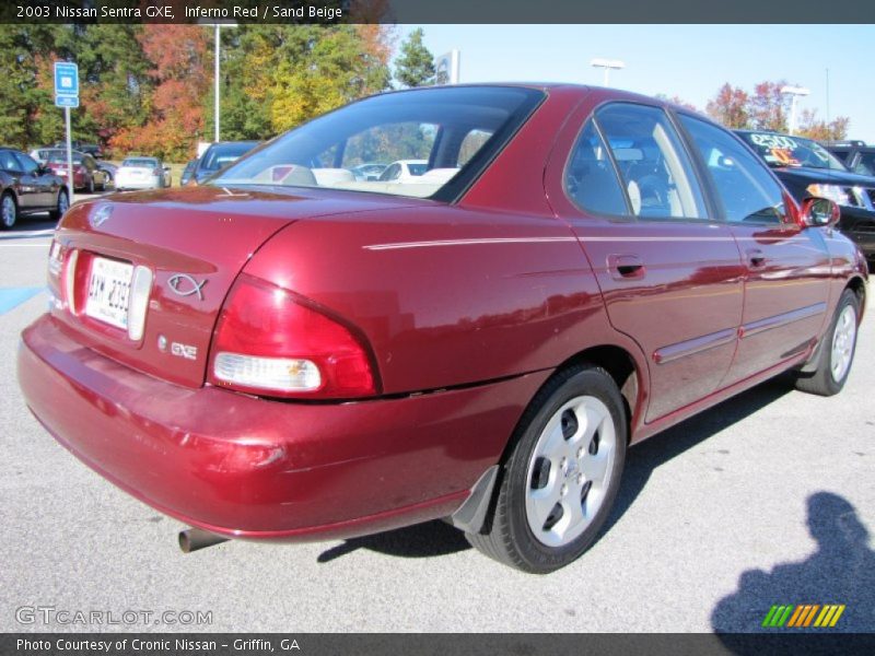 Inferno Red / Sand Beige 2003 Nissan Sentra GXE