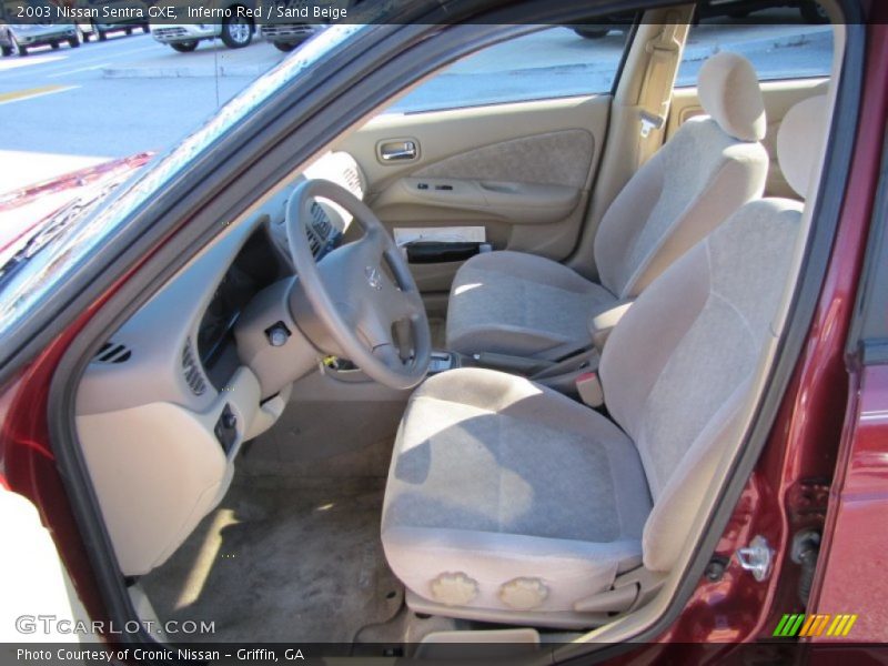 Inferno Red / Sand Beige 2003 Nissan Sentra GXE