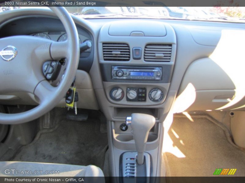 Inferno Red / Sand Beige 2003 Nissan Sentra GXE