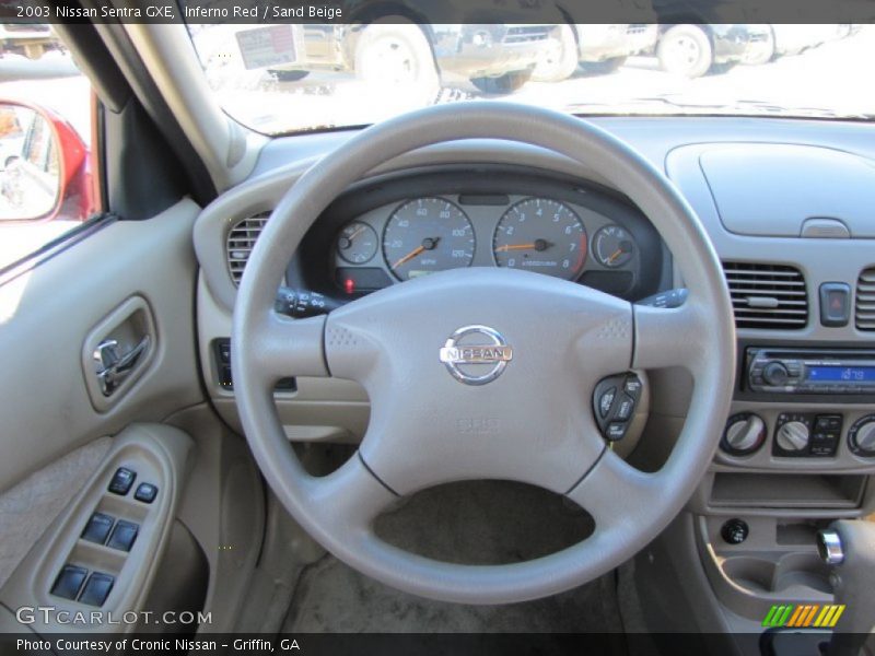 Inferno Red / Sand Beige 2003 Nissan Sentra GXE