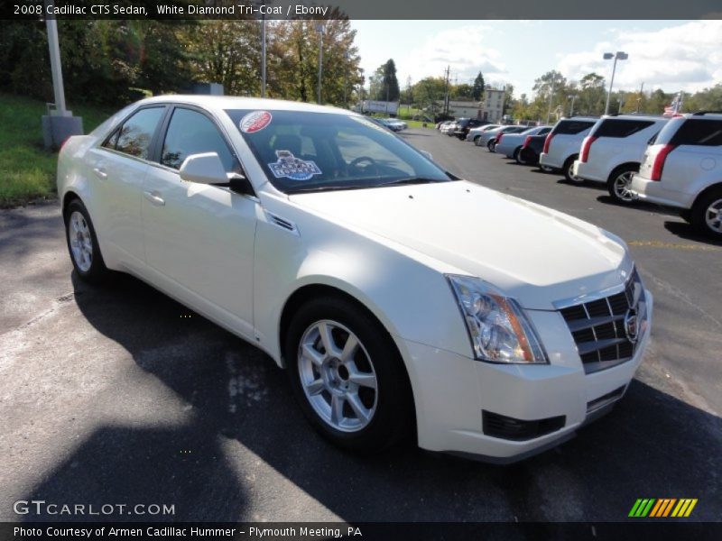 White Diamond Tri-Coat / Ebony 2008 Cadillac CTS Sedan