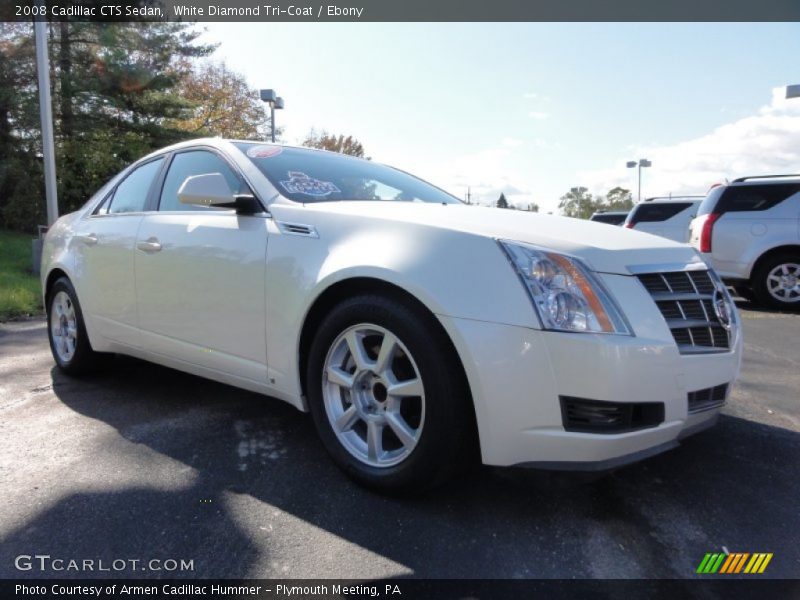 White Diamond Tri-Coat / Ebony 2008 Cadillac CTS Sedan