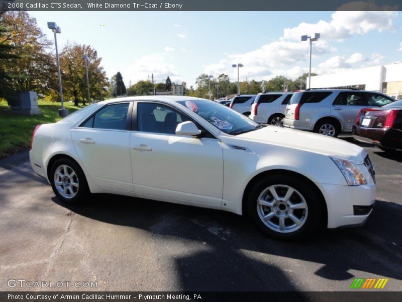 White Diamond Tri-Coat / Ebony 2008 Cadillac CTS Sedan