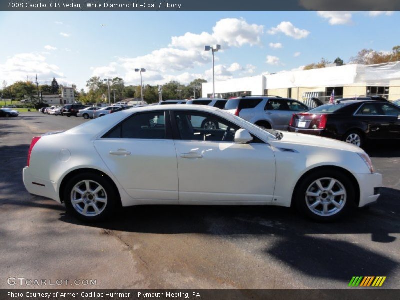 White Diamond Tri-Coat / Ebony 2008 Cadillac CTS Sedan