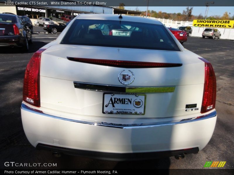 White Diamond Tri-Coat / Ebony 2008 Cadillac CTS Sedan