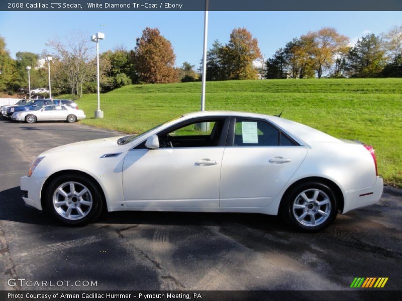 White Diamond Tri-Coat / Ebony 2008 Cadillac CTS Sedan