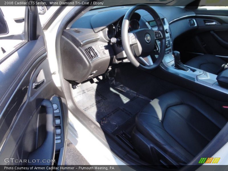 White Diamond Tri-Coat / Ebony 2008 Cadillac CTS Sedan