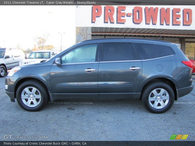 Cyber Gray Metallic / Ebony/Ebony 2011 Chevrolet Traverse LT