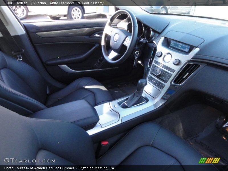 White Diamond Tri-Coat / Ebony 2008 Cadillac CTS Sedan