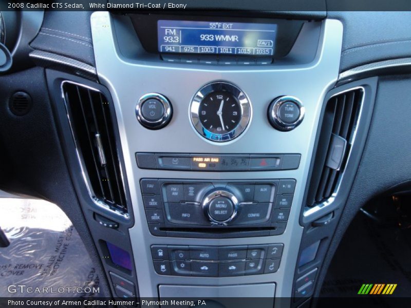 White Diamond Tri-Coat / Ebony 2008 Cadillac CTS Sedan