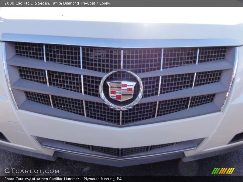 White Diamond Tri-Coat / Ebony 2008 Cadillac CTS Sedan