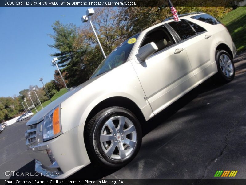 White Diamond Tricoat / Cashmere/Cocoa 2008 Cadillac SRX 4 V8 AWD