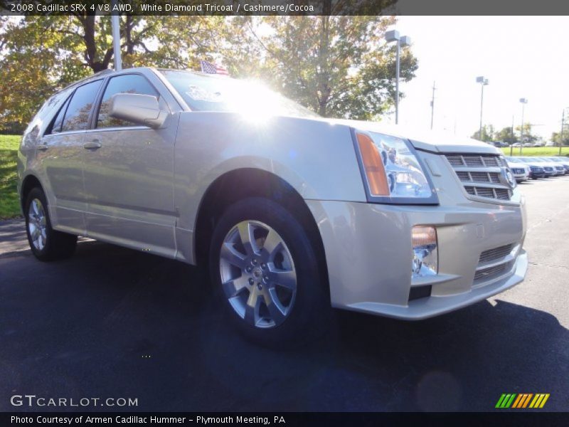 White Diamond Tricoat / Cashmere/Cocoa 2008 Cadillac SRX 4 V8 AWD