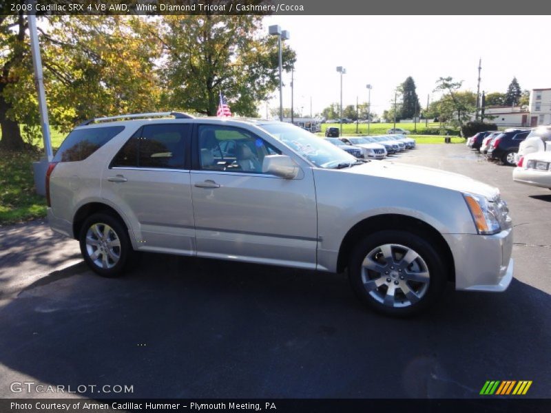 White Diamond Tricoat / Cashmere/Cocoa 2008 Cadillac SRX 4 V8 AWD