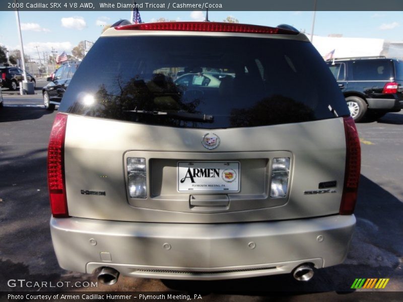 White Diamond Tricoat / Cashmere/Cocoa 2008 Cadillac SRX 4 V8 AWD