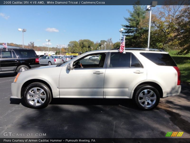 White Diamond Tricoat / Cashmere/Cocoa 2008 Cadillac SRX 4 V8 AWD