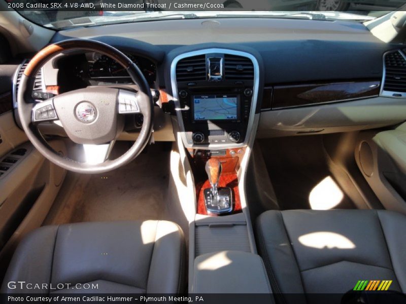 White Diamond Tricoat / Cashmere/Cocoa 2008 Cadillac SRX 4 V8 AWD