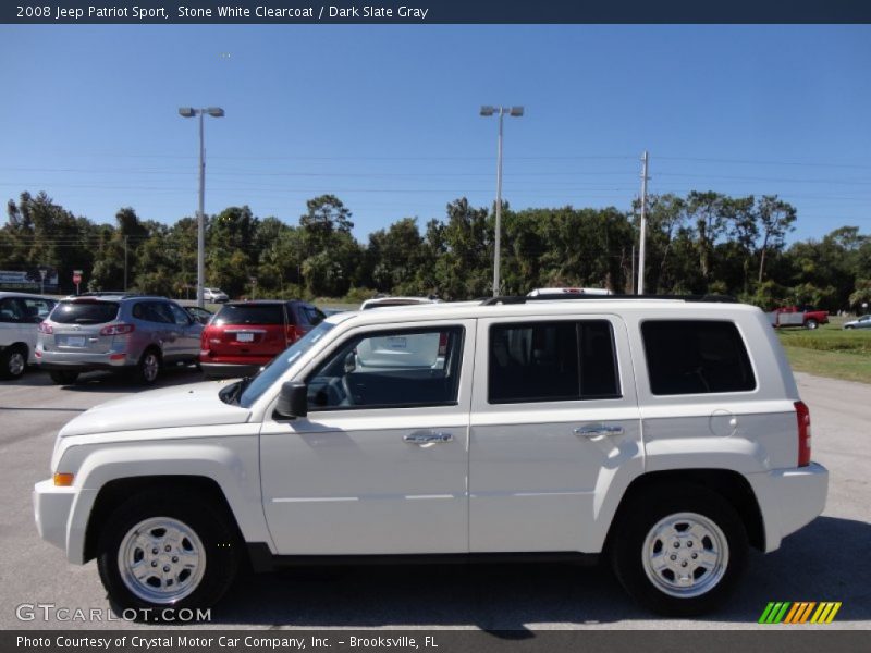 Stone White Clearcoat / Dark Slate Gray 2008 Jeep Patriot Sport