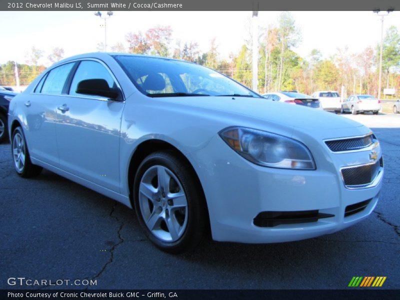 Summit White / Cocoa/Cashmere 2012 Chevrolet Malibu LS