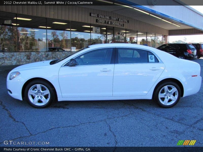 Summit White / Cocoa/Cashmere 2012 Chevrolet Malibu LS