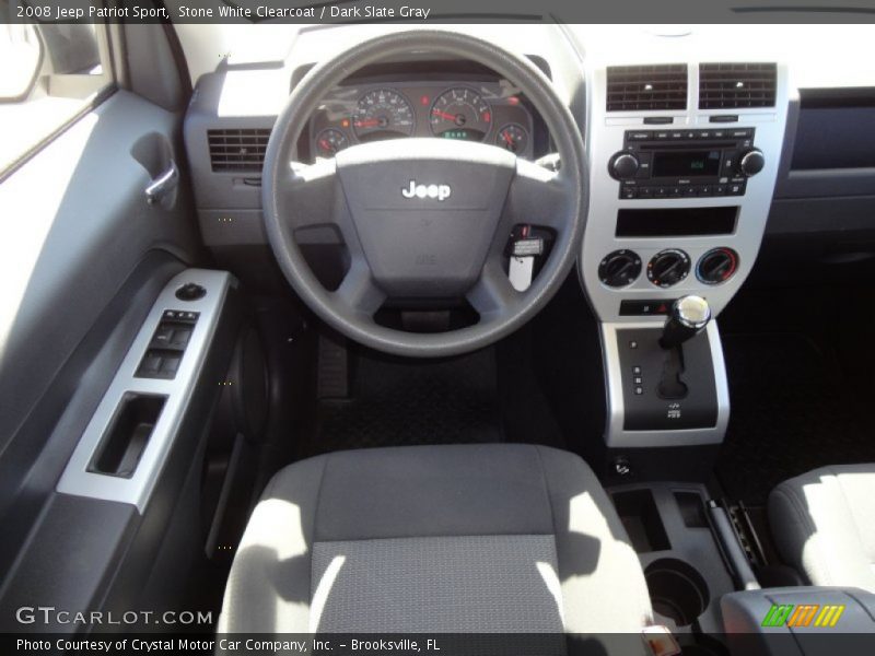 Stone White Clearcoat / Dark Slate Gray 2008 Jeep Patriot Sport