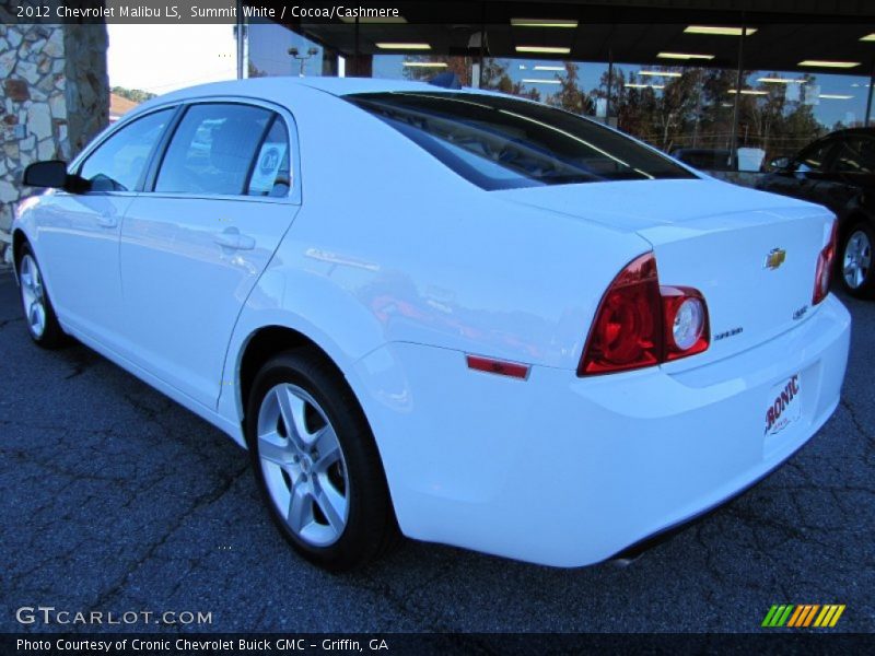Summit White / Cocoa/Cashmere 2012 Chevrolet Malibu LS