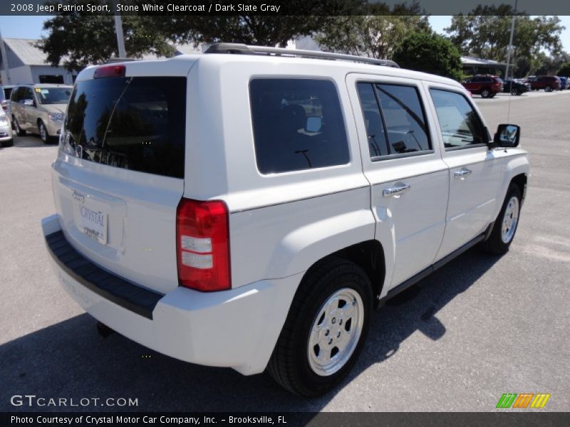 Stone White Clearcoat / Dark Slate Gray 2008 Jeep Patriot Sport