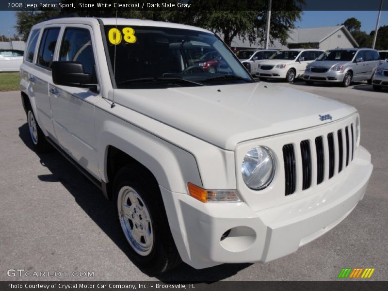 Stone White Clearcoat / Dark Slate Gray 2008 Jeep Patriot Sport