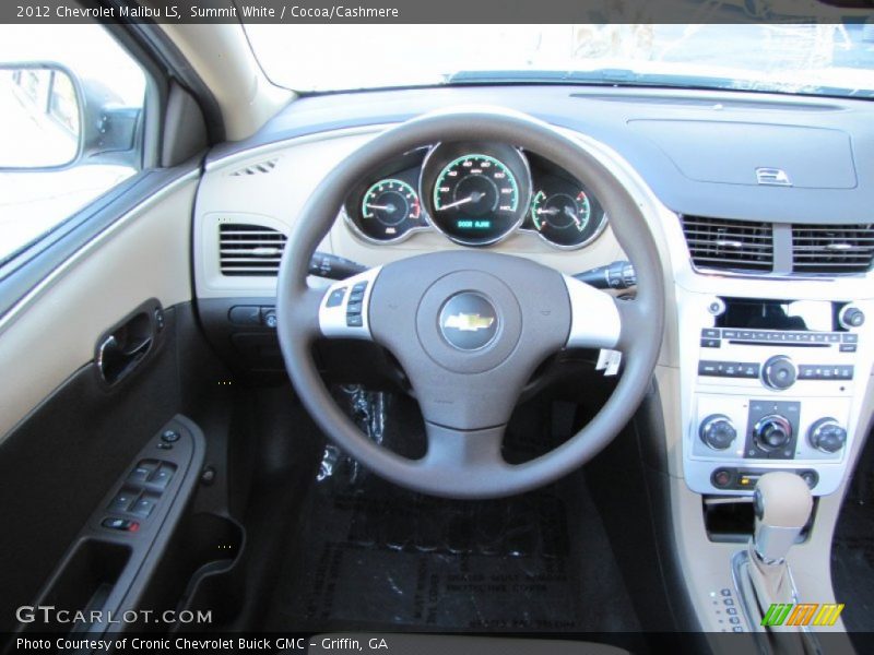 Summit White / Cocoa/Cashmere 2012 Chevrolet Malibu LS