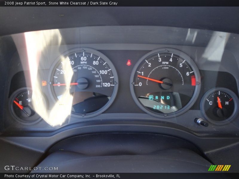 Stone White Clearcoat / Dark Slate Gray 2008 Jeep Patriot Sport