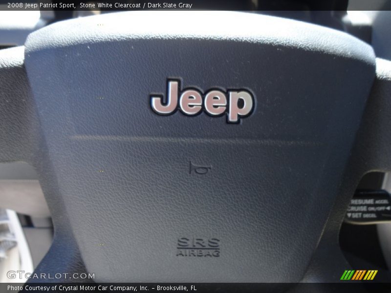 Stone White Clearcoat / Dark Slate Gray 2008 Jeep Patriot Sport