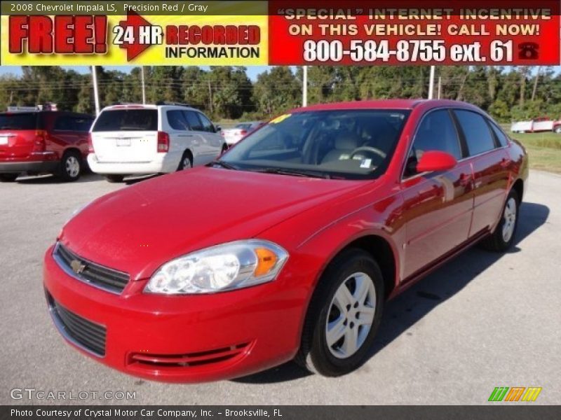 Precision Red / Gray 2008 Chevrolet Impala LS