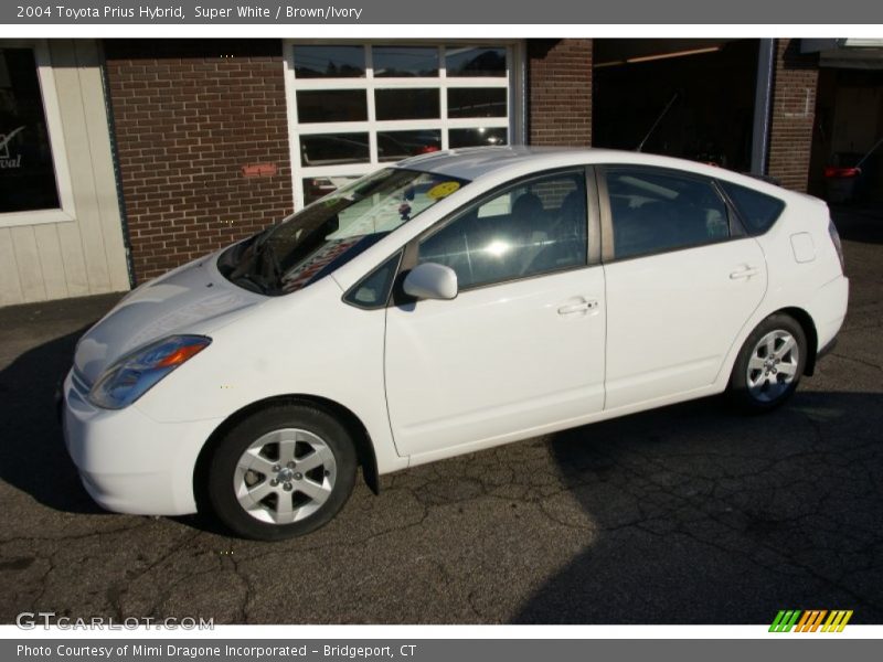 Super White / Brown/Ivory 2004 Toyota Prius Hybrid