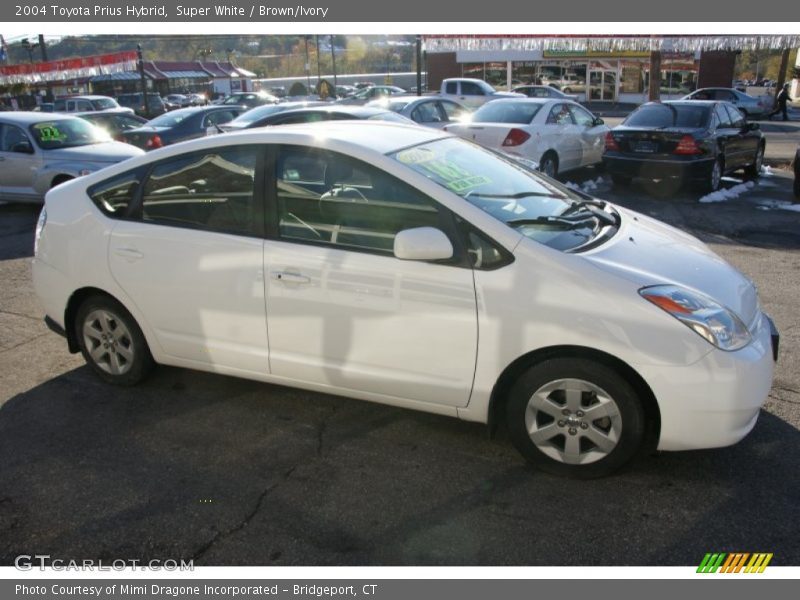 Super White / Brown/Ivory 2004 Toyota Prius Hybrid